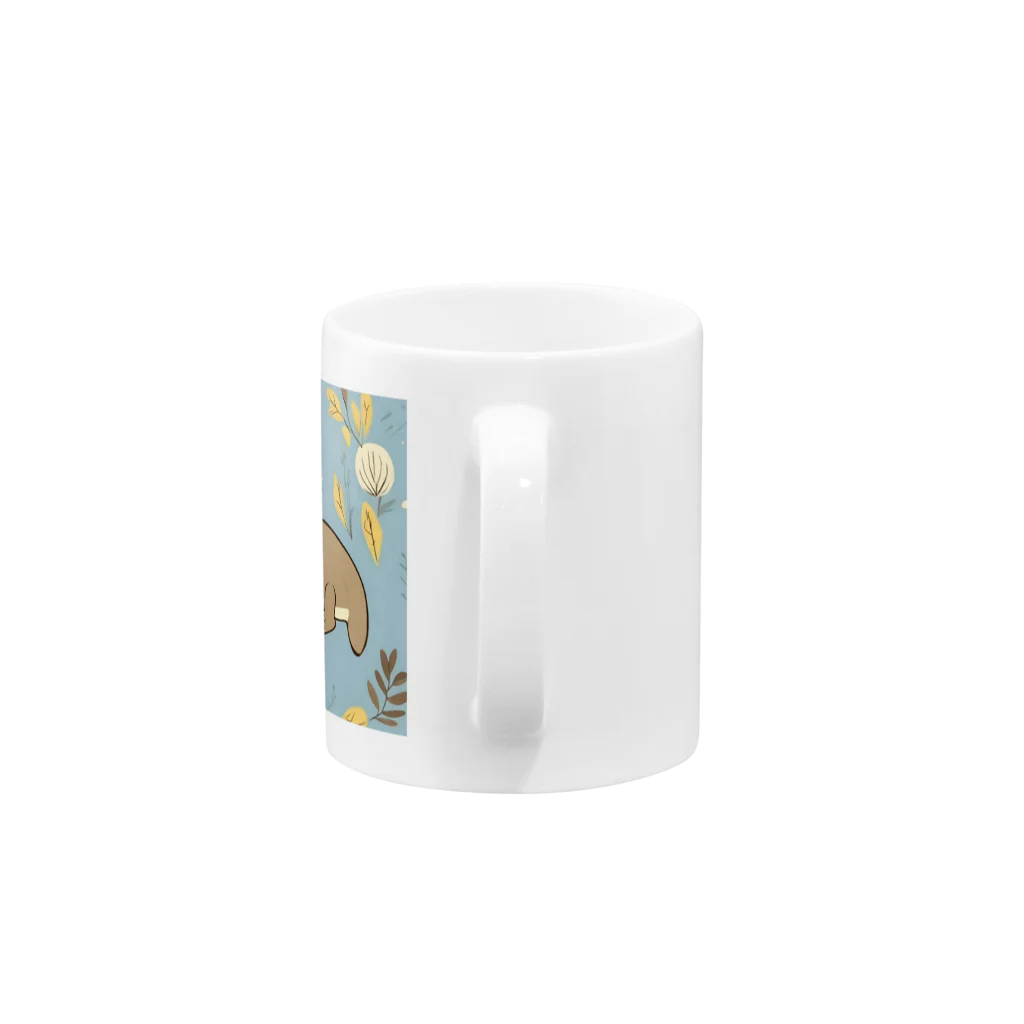 ホワホワらぼのおさんぽカワウソ Mug :handle