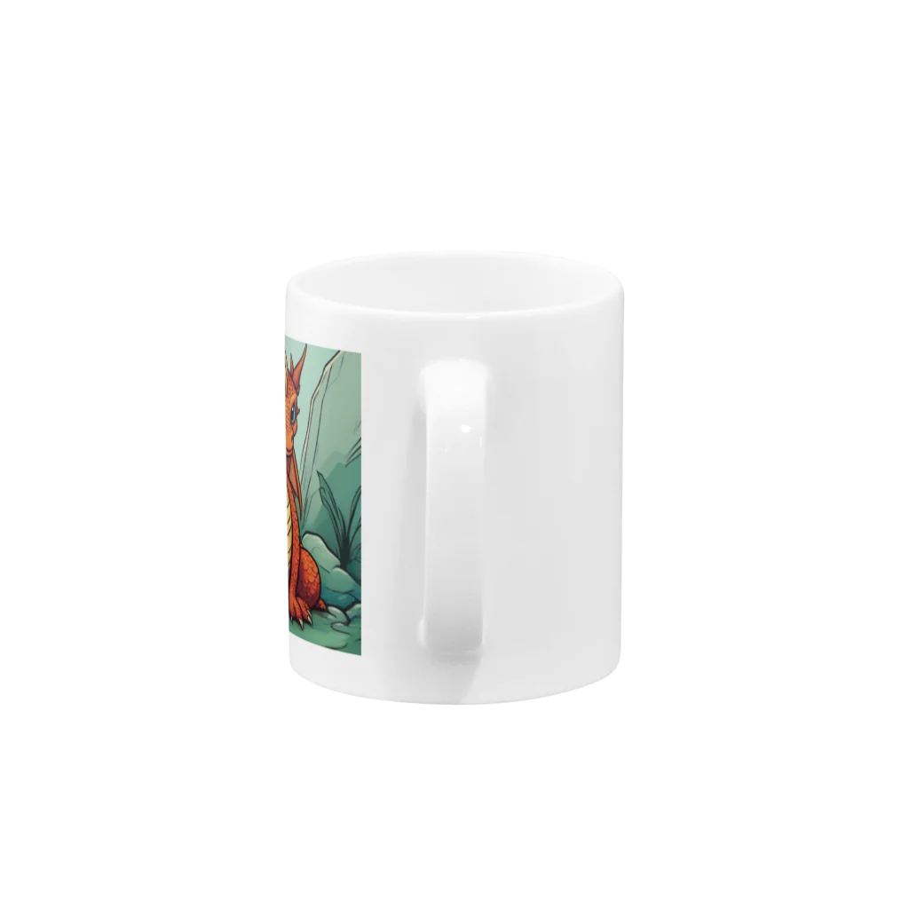 hide-の可愛いドラゴン Mug :handle