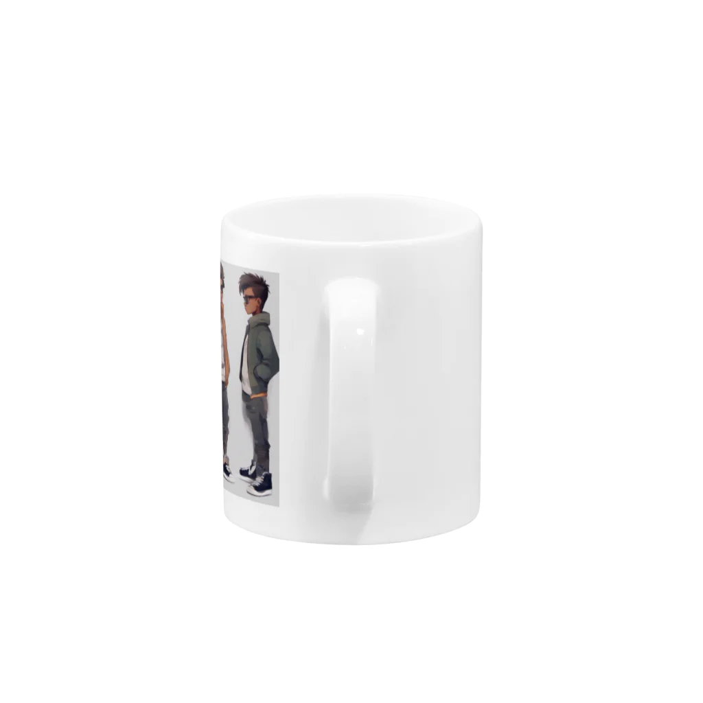 samefudeのAI少年コレクション Mug :handle