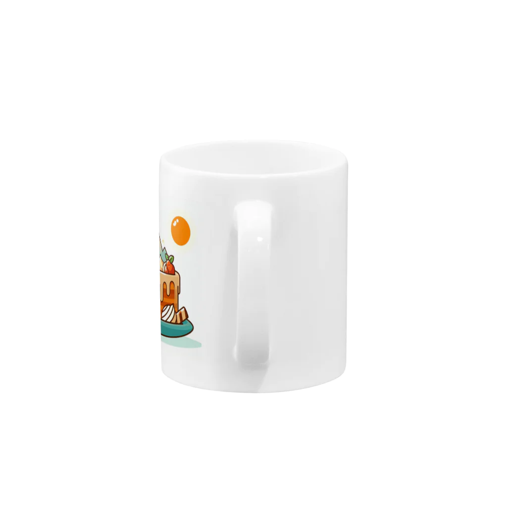 SAKIのモンブランケーキ Mug :handle