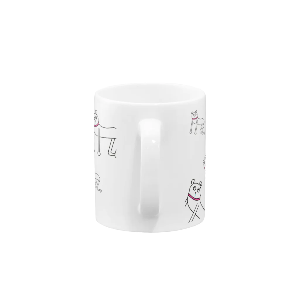 すこーし売るクマのおじさんいぬマグカップ Mug :handle