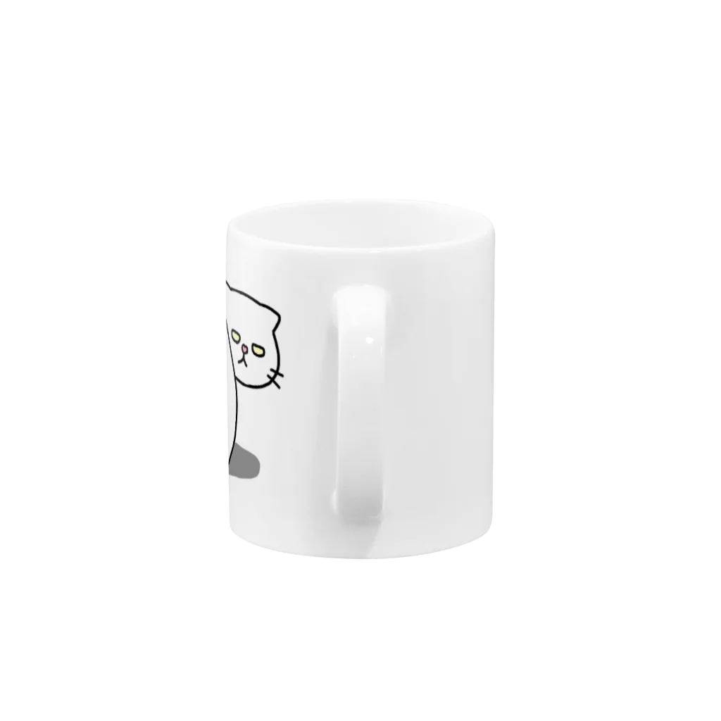 Cute mascot dogsのExotic shorthair looking back Mug :handle