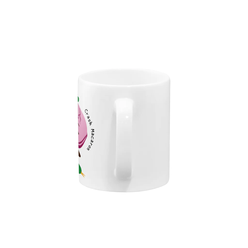 id-linkの緑茶を飲む割れマカロン Mug :handle