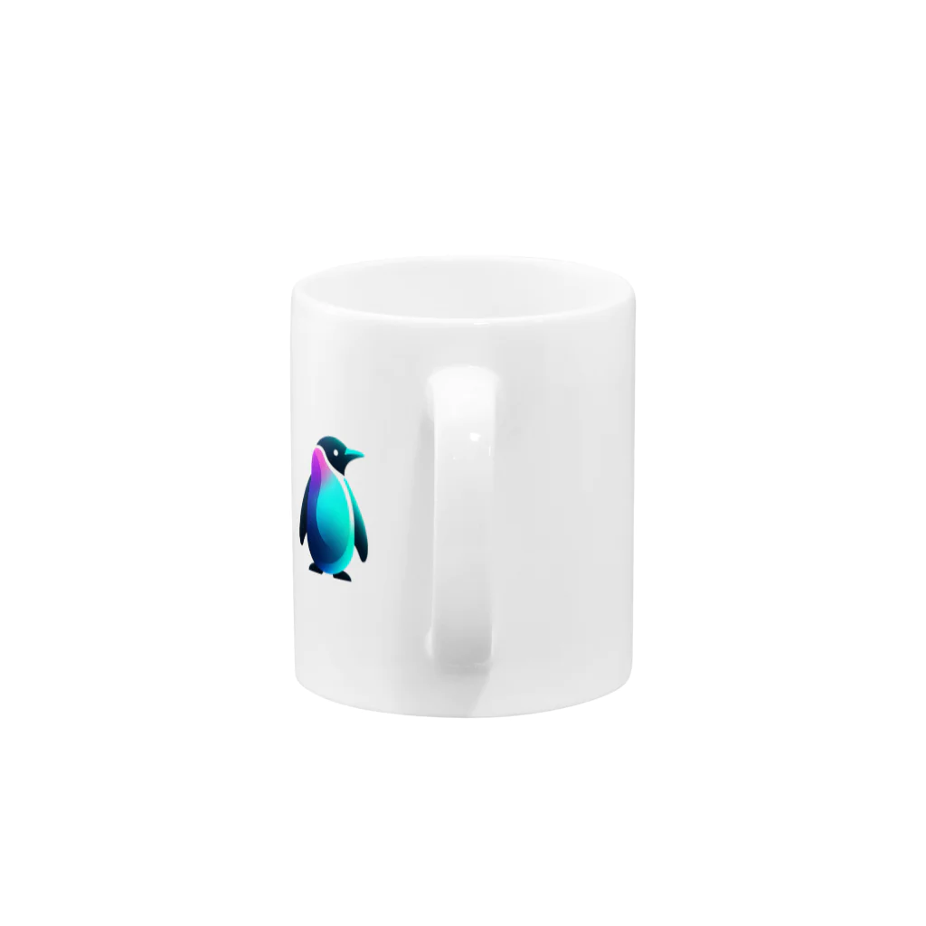 一人親方55歳FIREのスタイリッシュペンギン Mug :handle