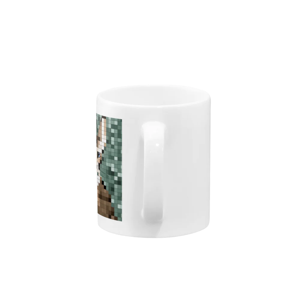 kindonesiaのドット絵のヒマラヤンキャット Mug :handle