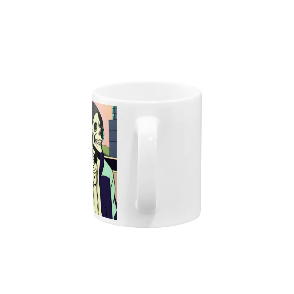 Mohananndaのおしゃれなガイコツ Mug :handle