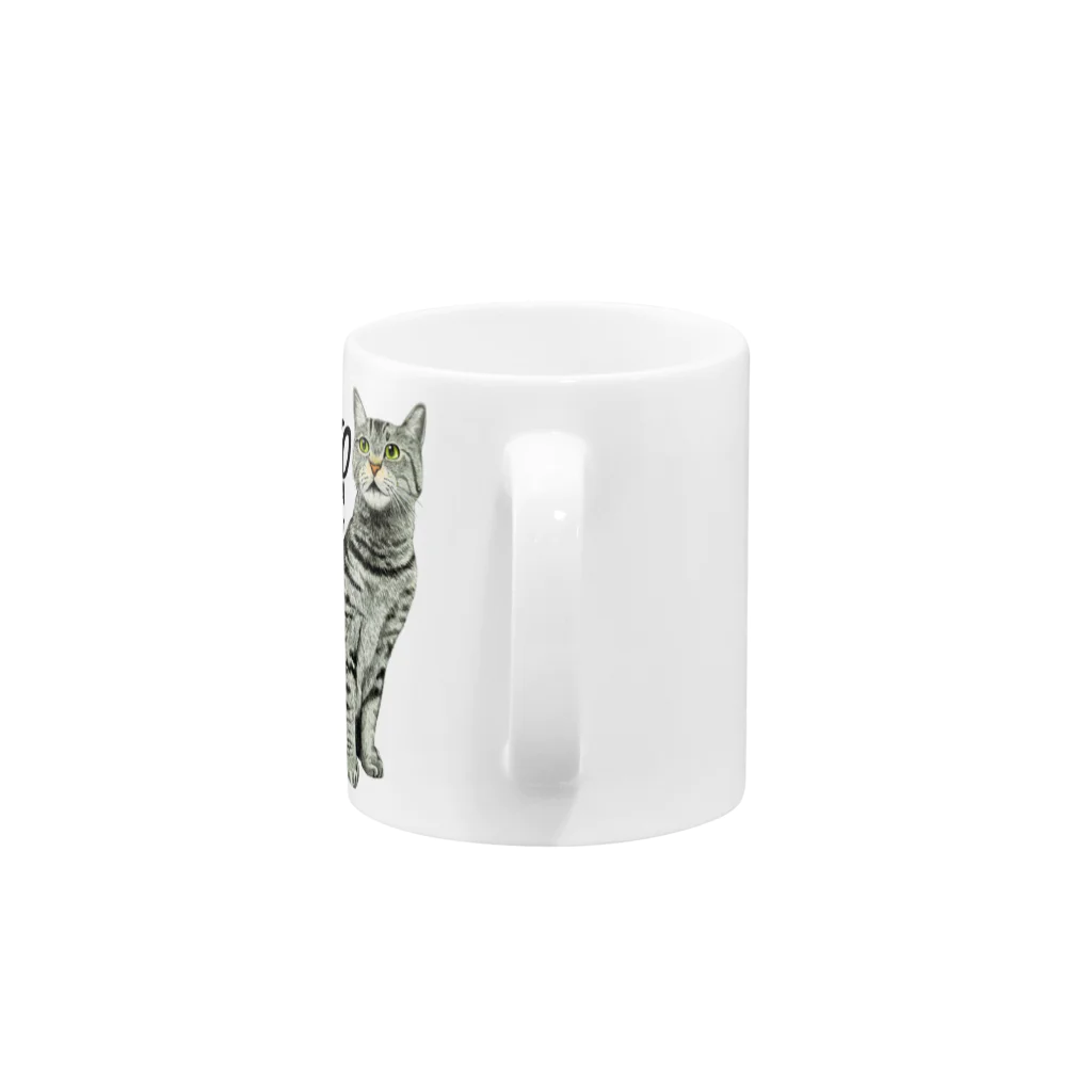 もっち（mocchi）のキジトラ猫ちゃん Mug :handle