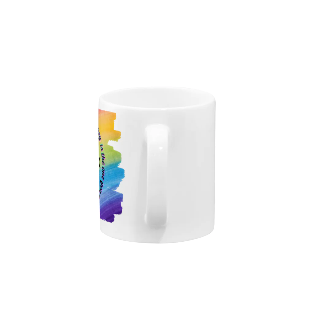  MIRACLE MOONの満ち欠ける月rainbow Mug :handle