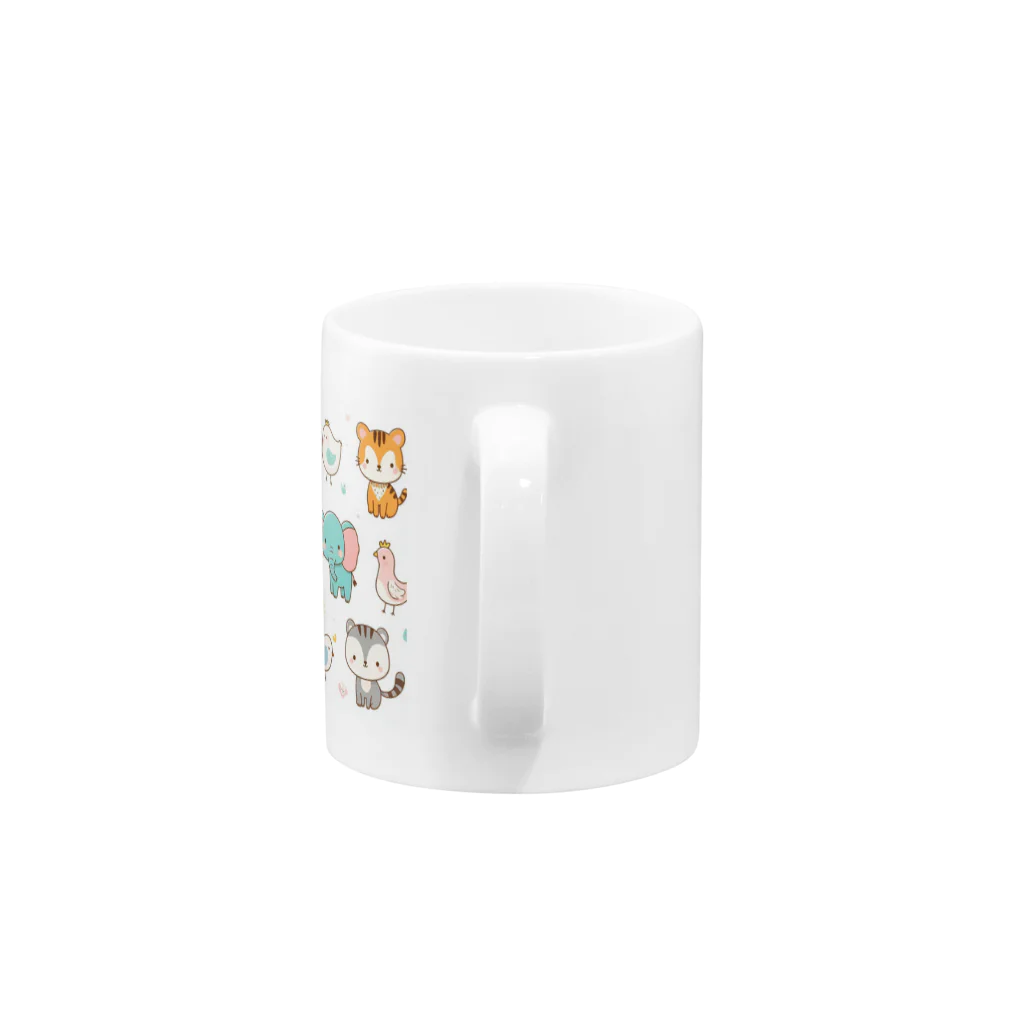 ほんわかショップのアニマル Mug :handle