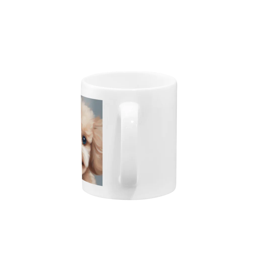 SHOP かわいいやのプードル（油絵） Mug :handle