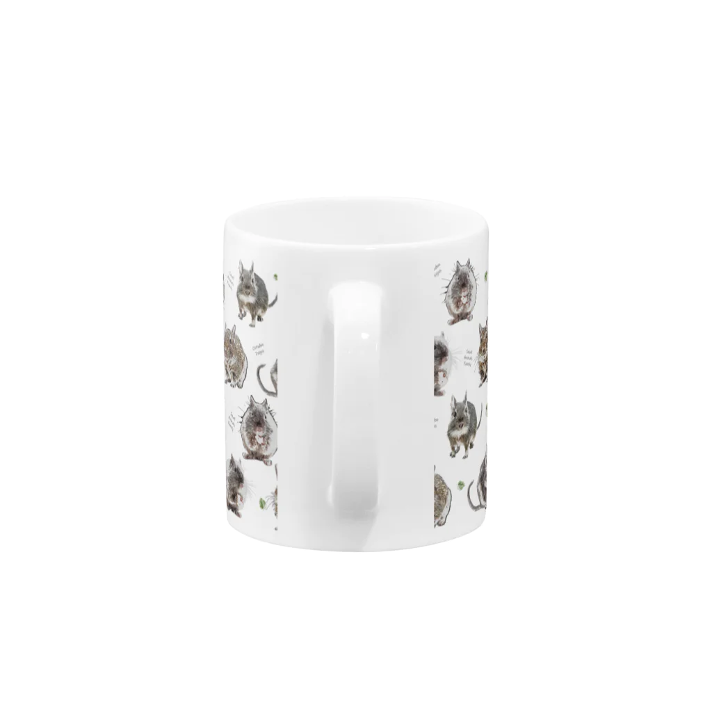 Small Animals Family Apparel Storeのデグーマグカップ WH Mug :handle