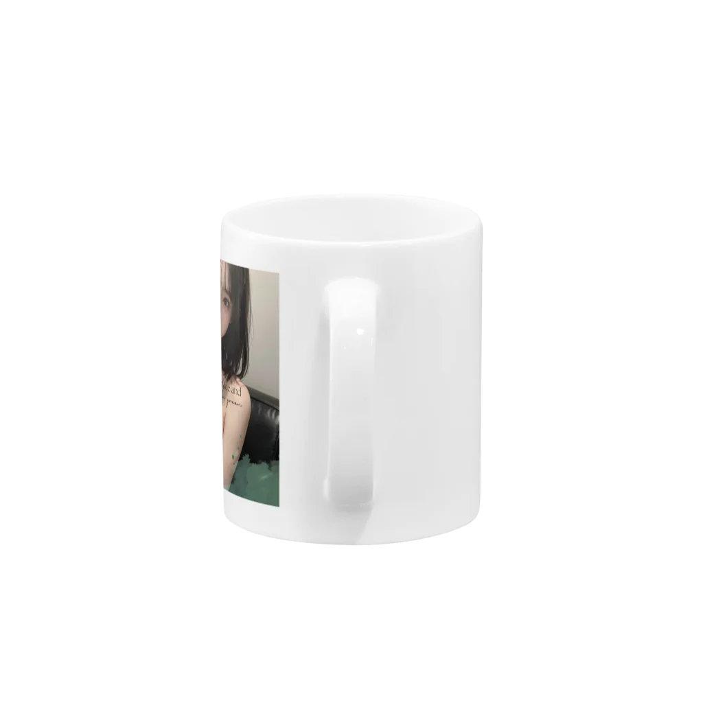 sounya sounyaの美女 図鑑（ニットブラ） Mug :handle