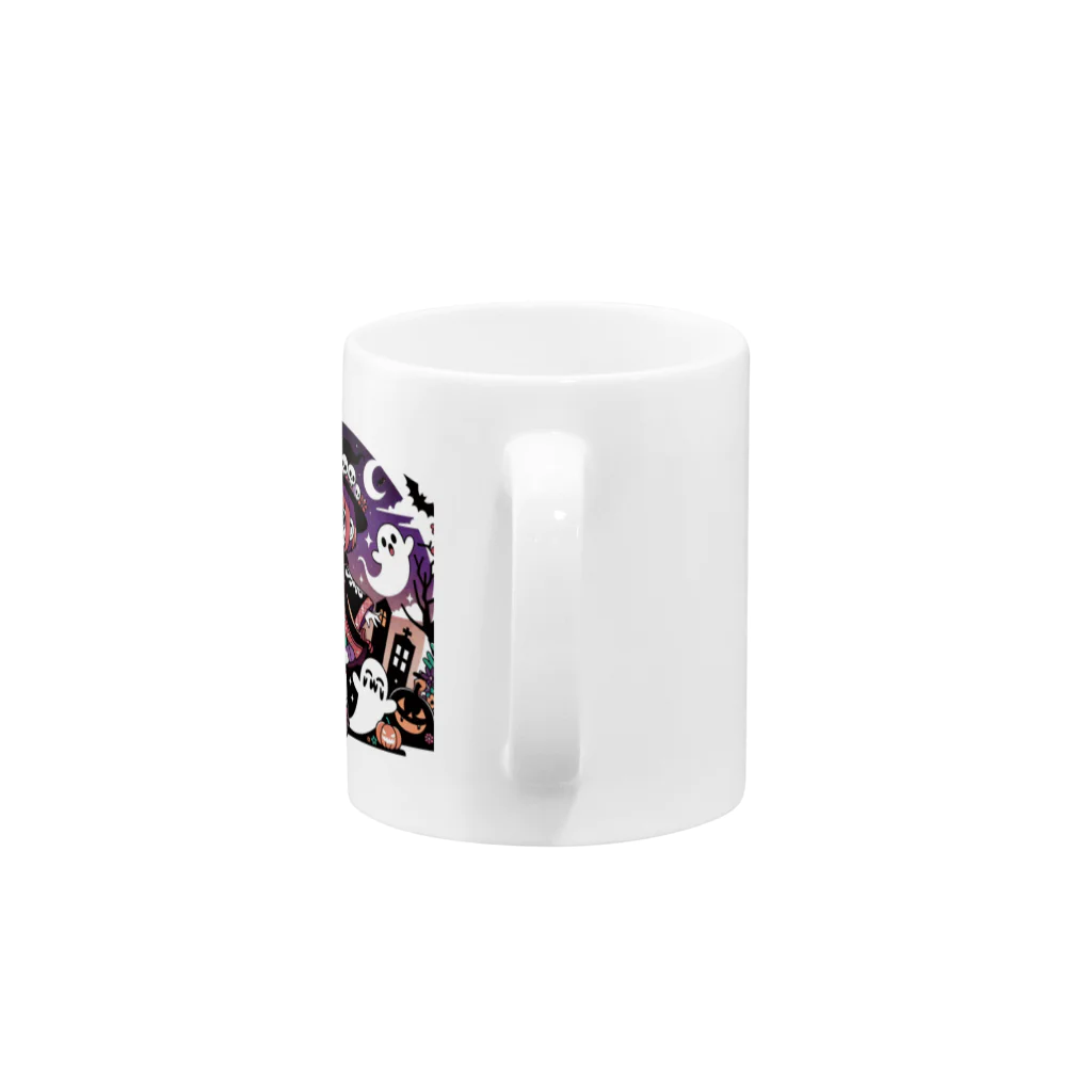 ArtifyGoodsのハロウィンの魔法少女 Mug :handle