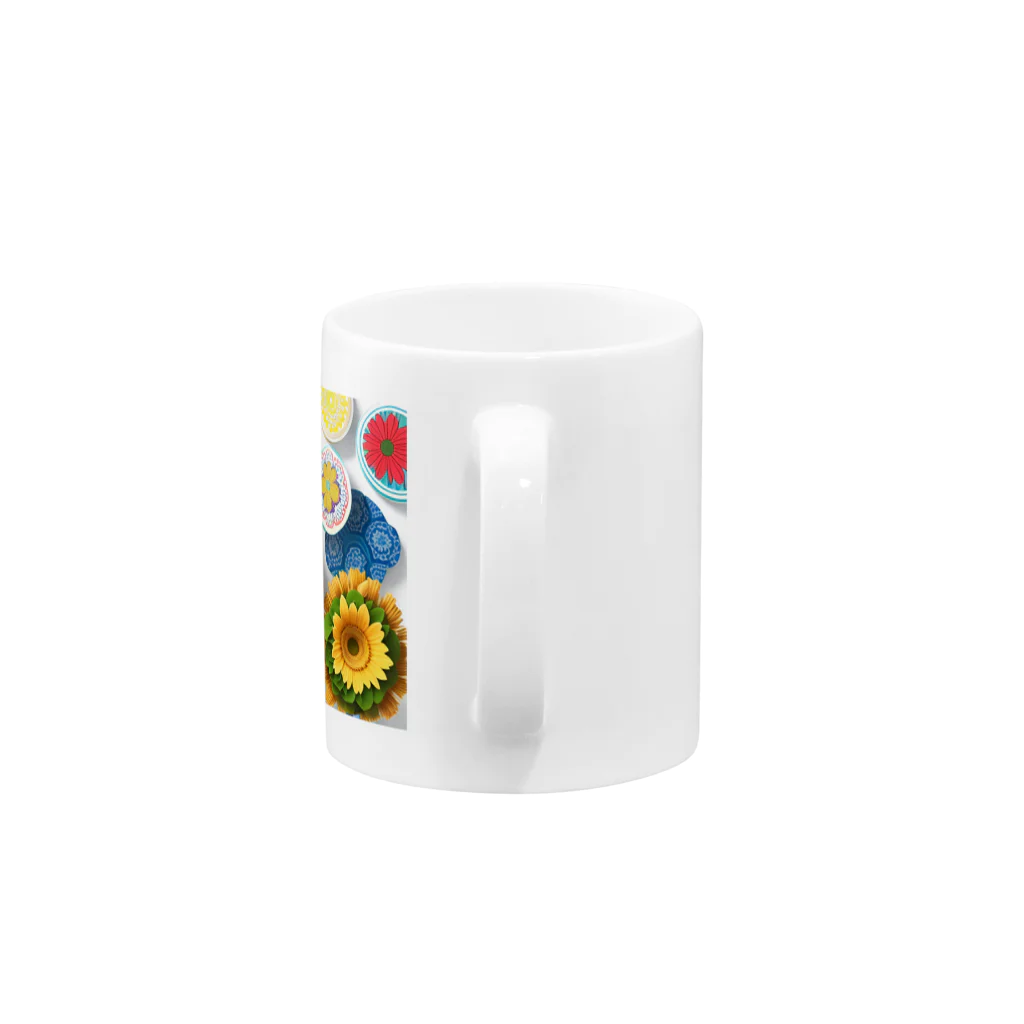 屋台 CLINICのフラワー3D風 Mug :handle