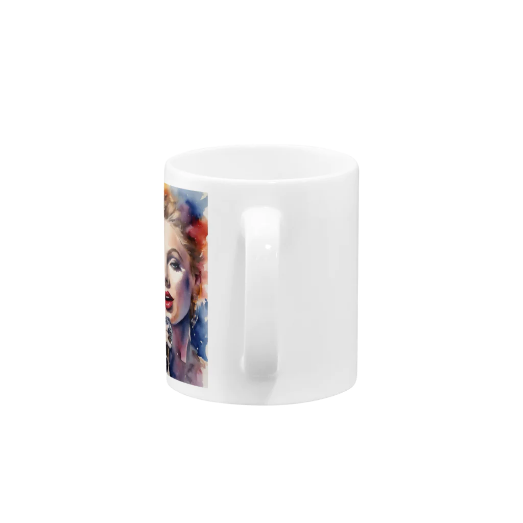 AI職人👨‍🏭のAI「Taylor Swift」水彩 Mug :handle