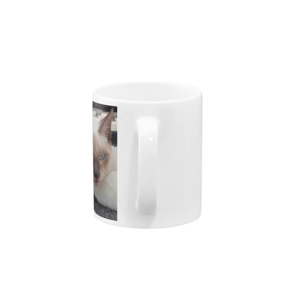 Makoto_Kawano Designの悪そうなのにカワイイ猫ちゃん Mug :handle