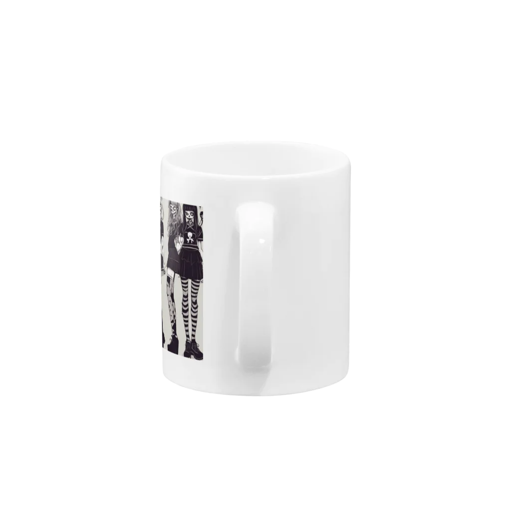 rarara-404のキモ＆キュート Mug :handle