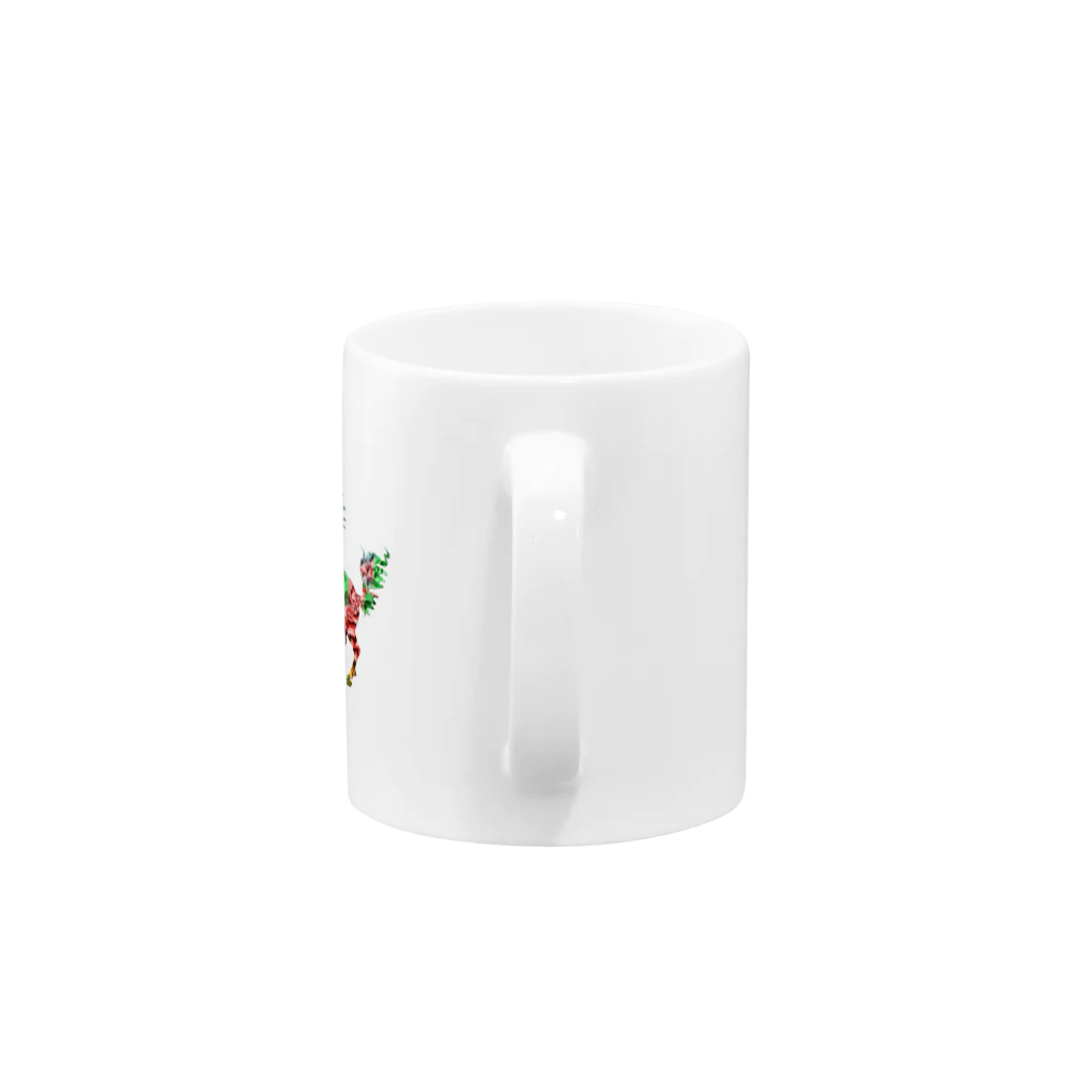 mumusの馬　water drop Mug :handle