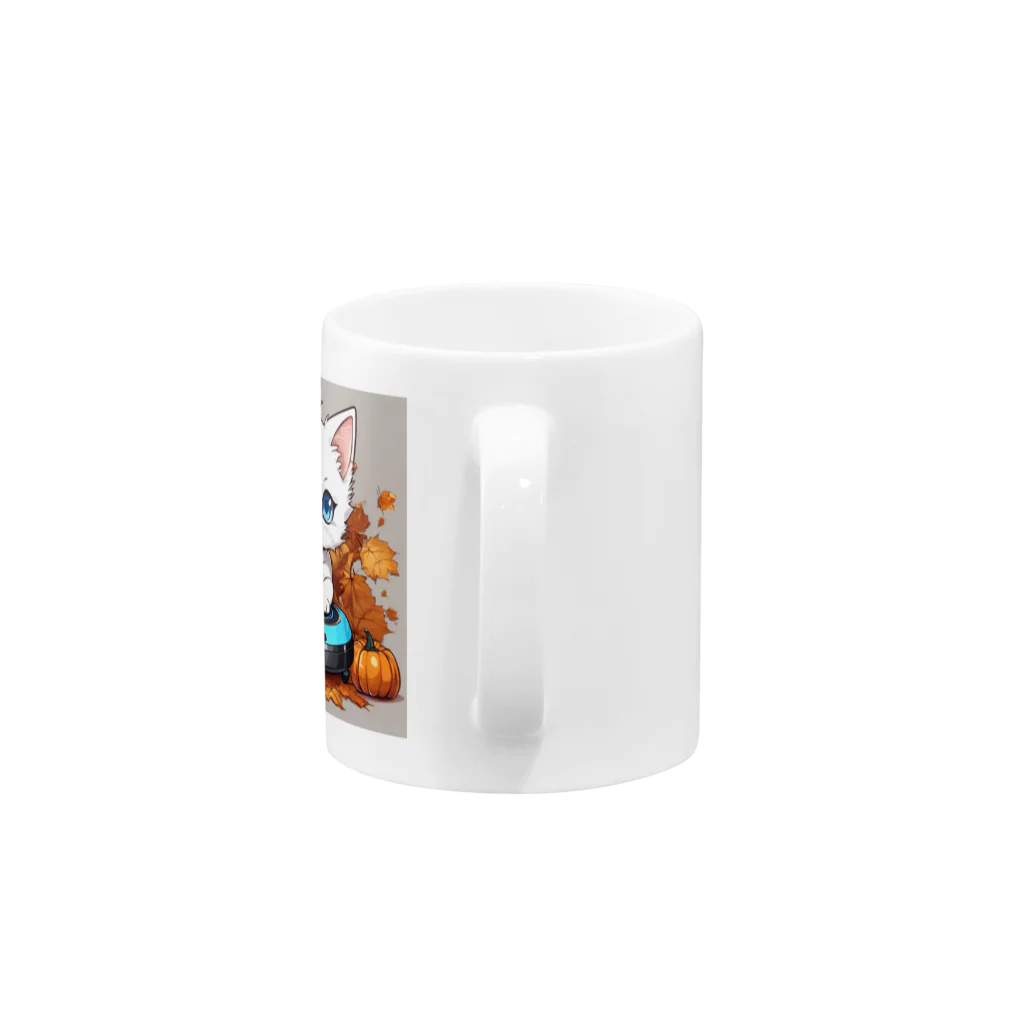 yoiyononakaのハロウィンと白猫10 Mug :handle