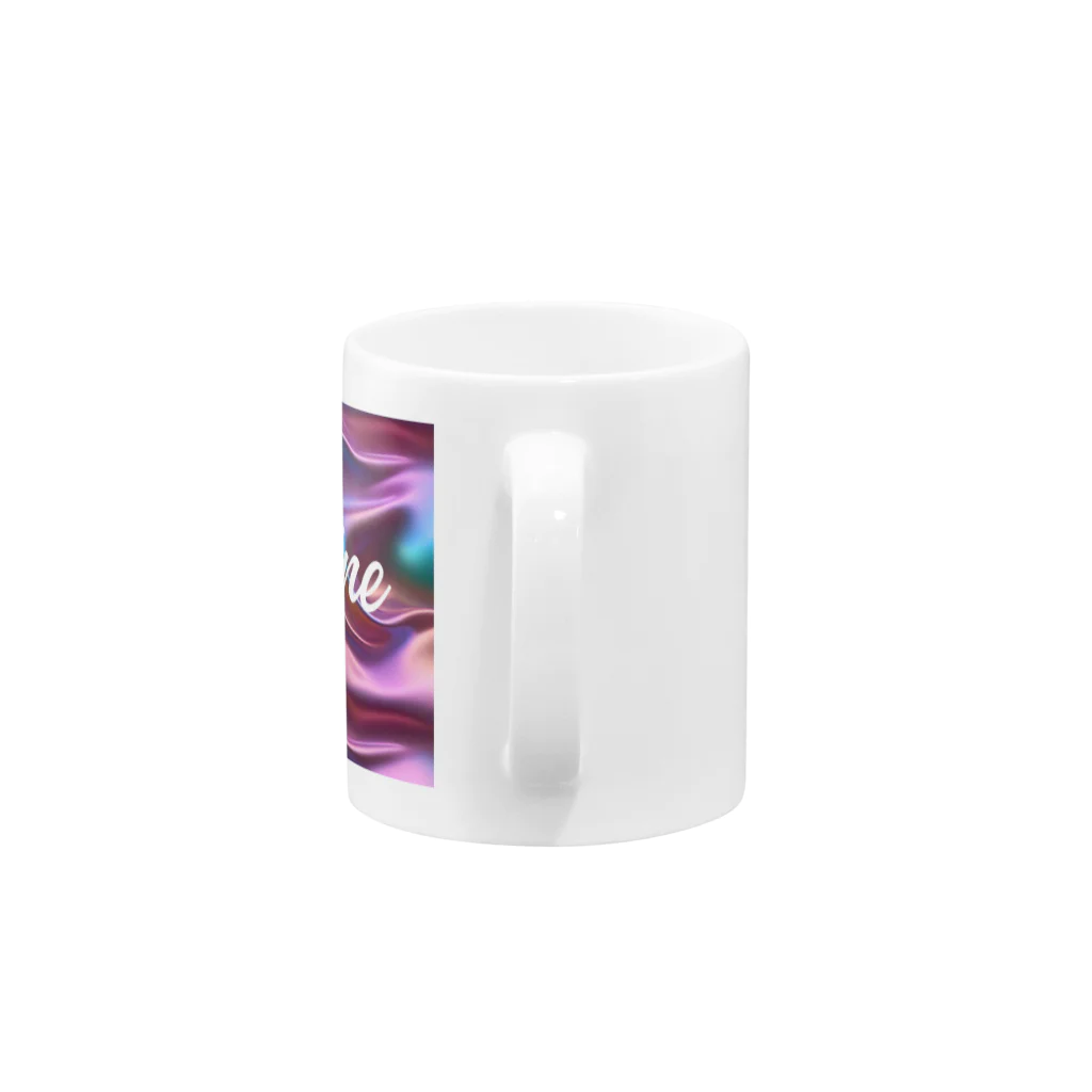 Kumamanのオーロラシルク　Shineロゴ入り Mug :handle