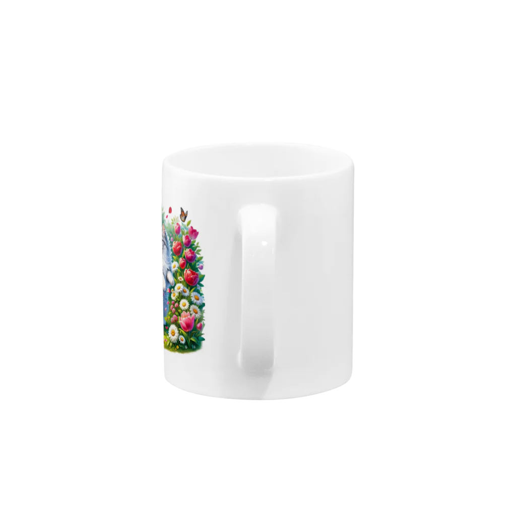 Nekonan Itemsの花園のプリンセスキャット Mug :handle