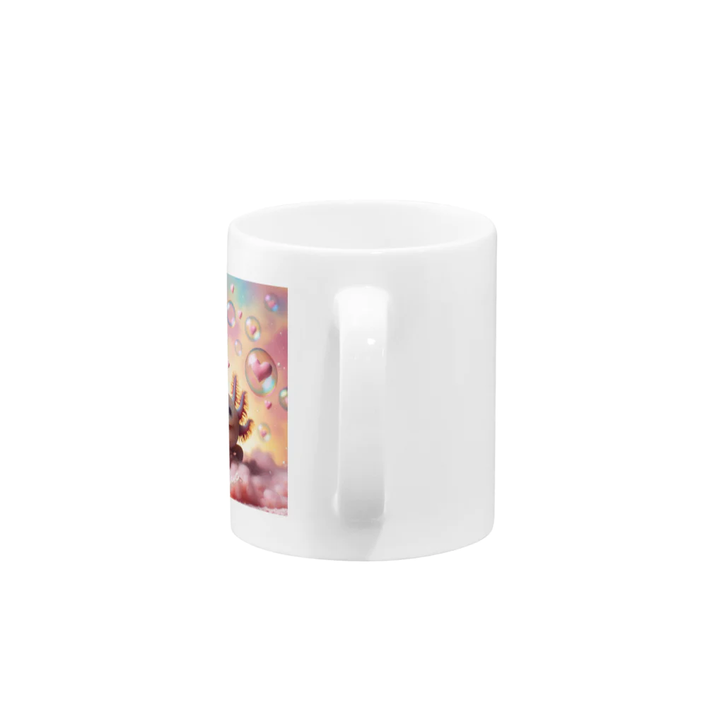 ノスタルジアのウーパールーパー Mug :handle