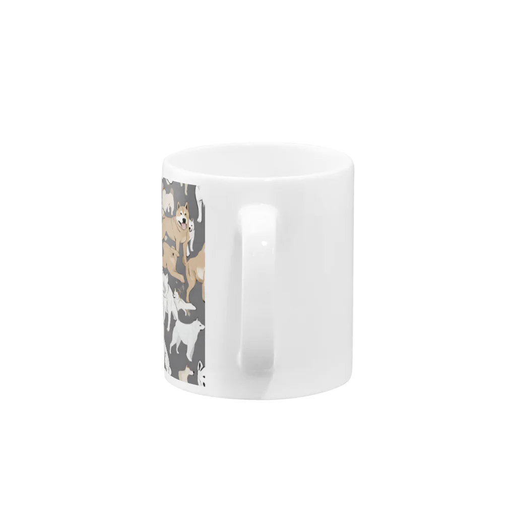 pinetreeの秋田犬３ Mug :handle