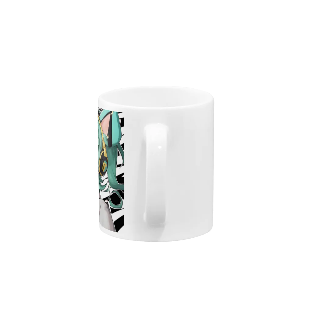 VOCALOID風な商品をのVOCALOID風 猫耳ちゃん Mug :handle