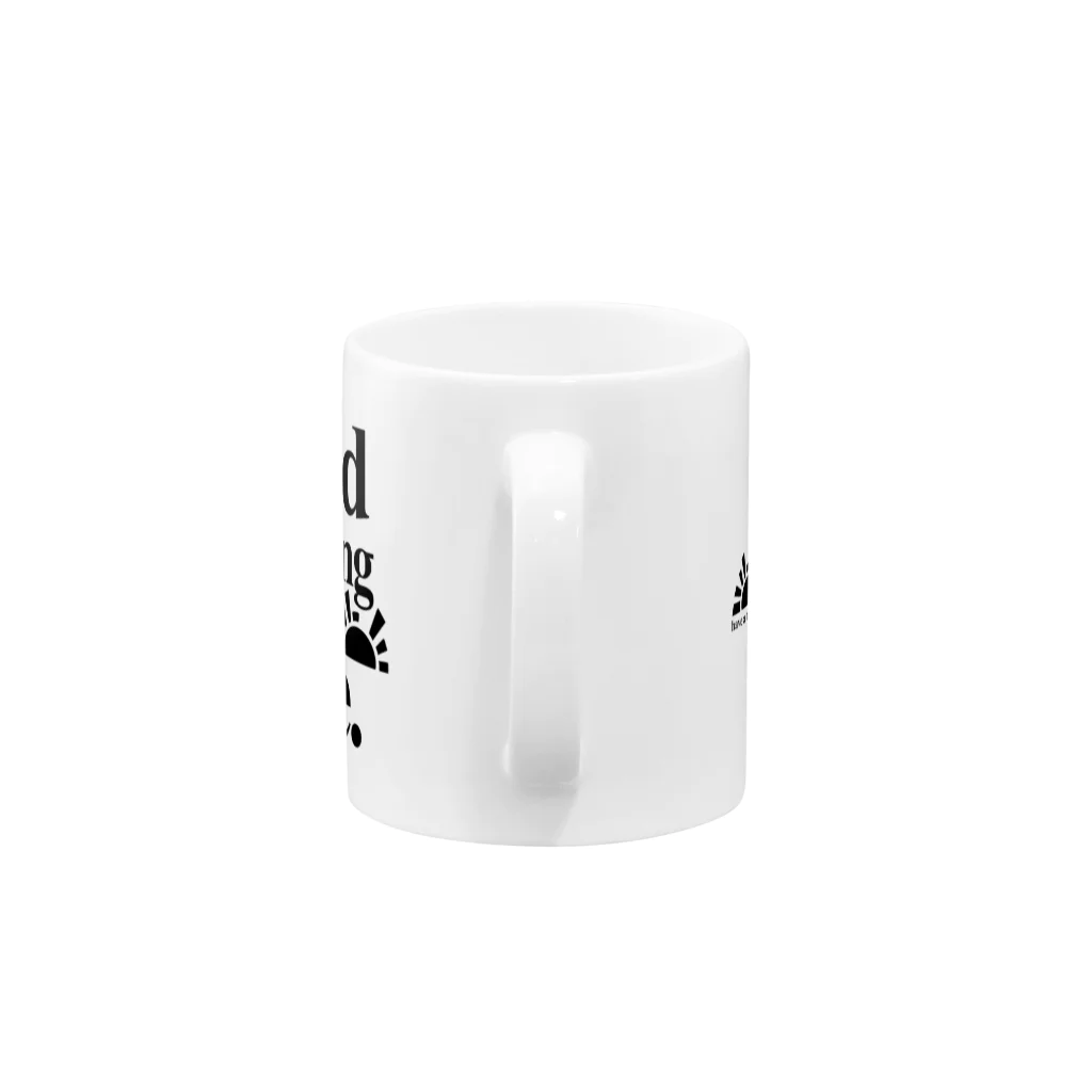wayo mugのGood morning my love/black Mug :handle