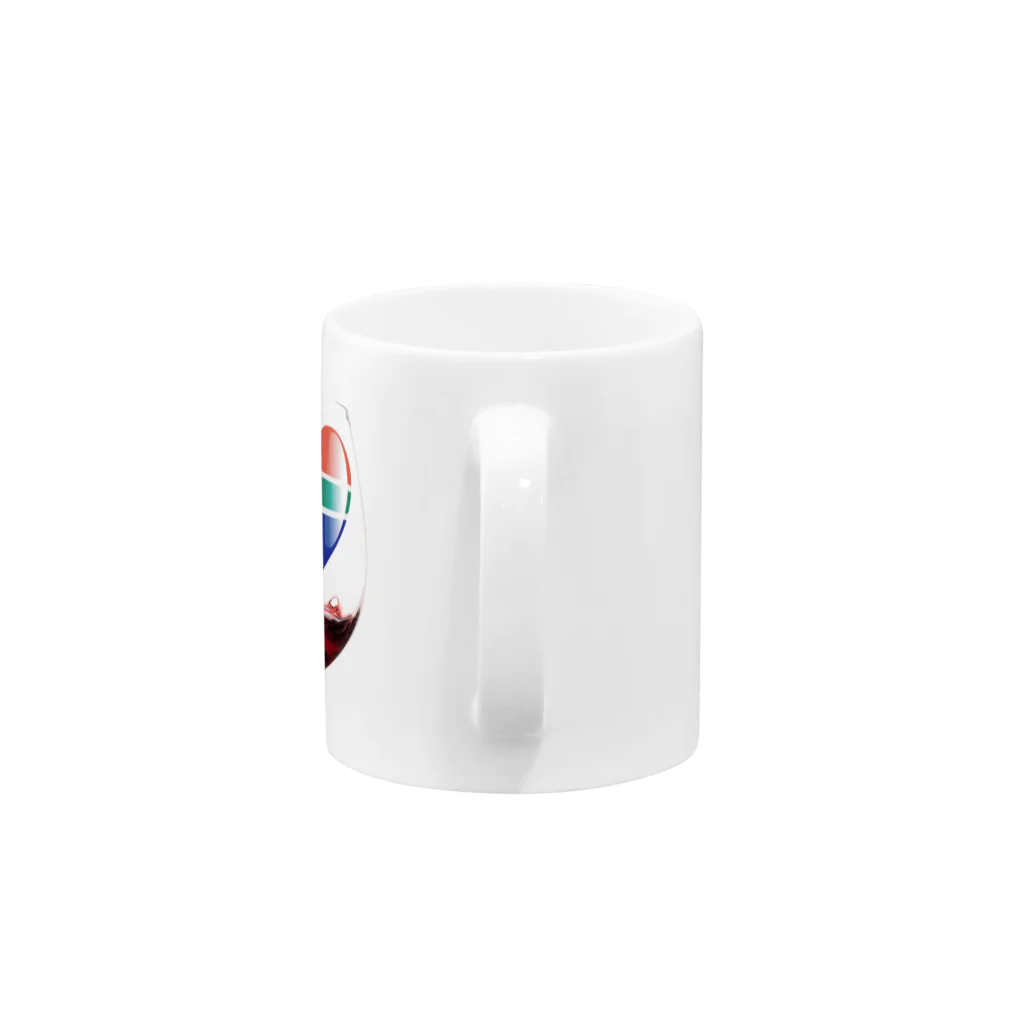WINE 4 ALLの国旗とグラス：南アフリカ（雑貨・小物） Mug :handle