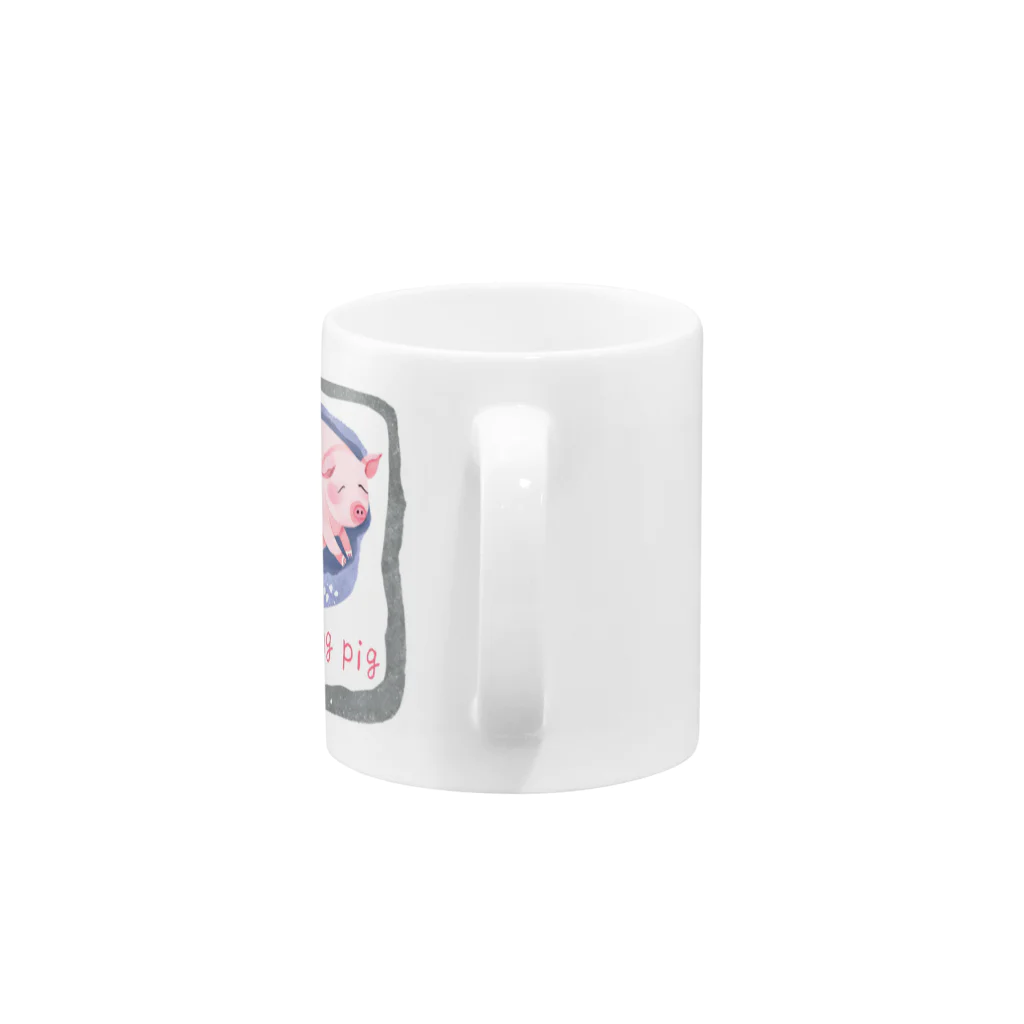 soraseaの寝てるぶたちゃんグッズ Mug :handle