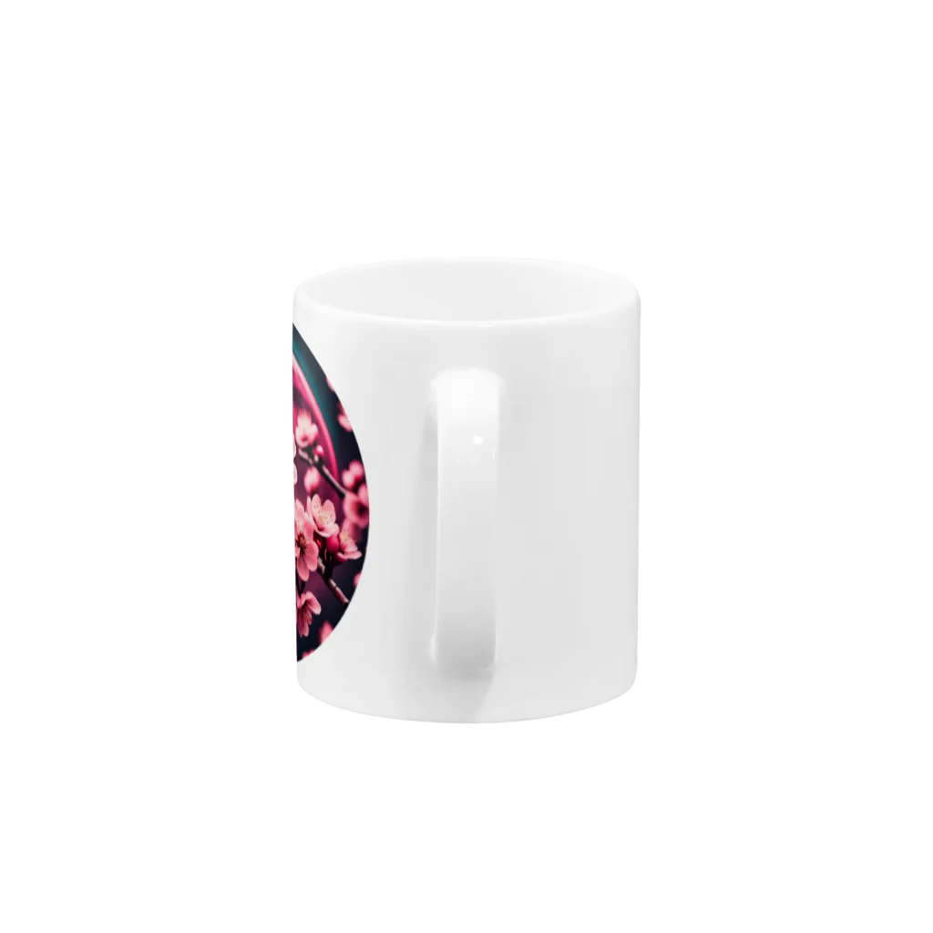 RetrowaveFlowerのRetrowaveFlower-桜- Mug :handle
