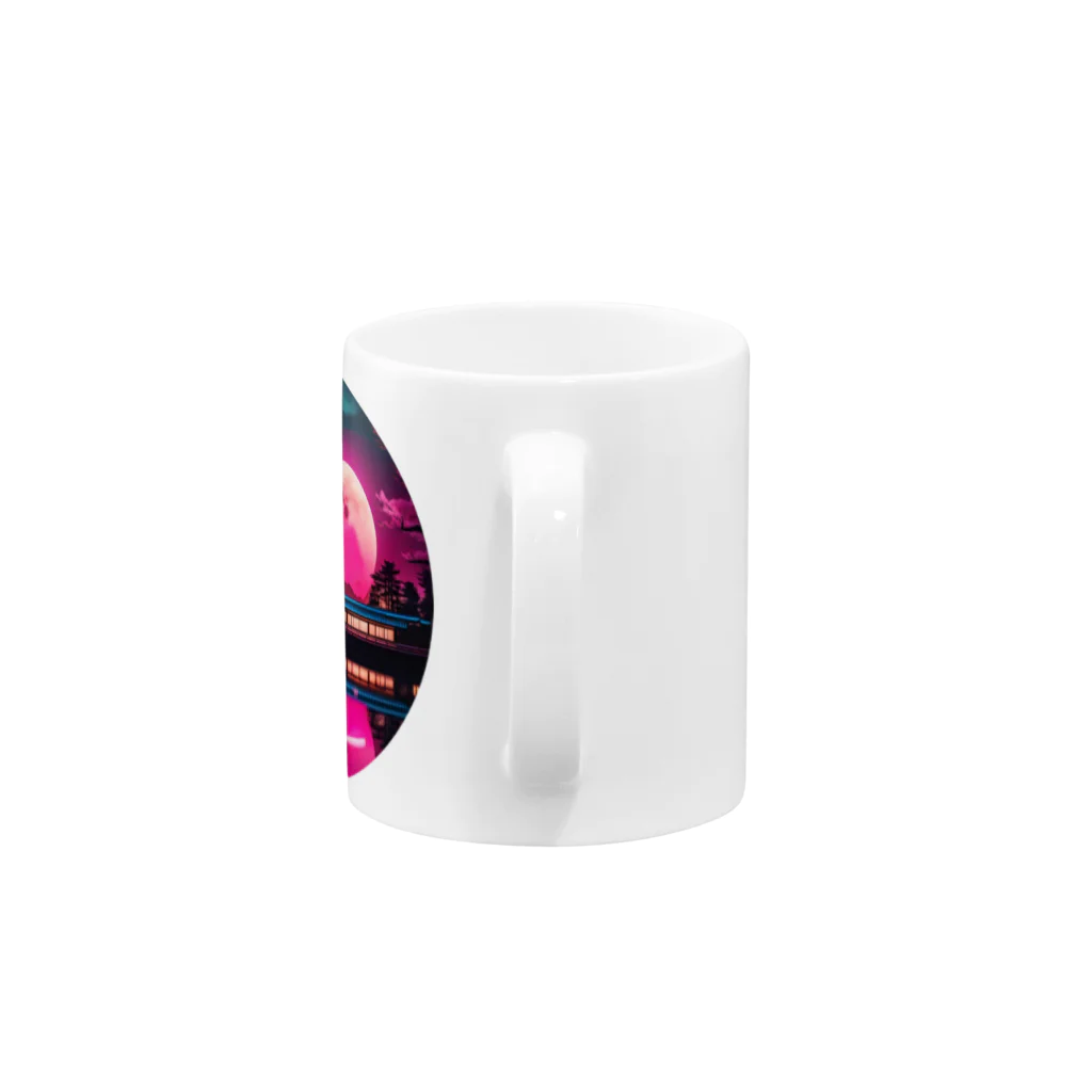 RetrowaveFlowerのRetrowaveFlower-桜- Mug :handle