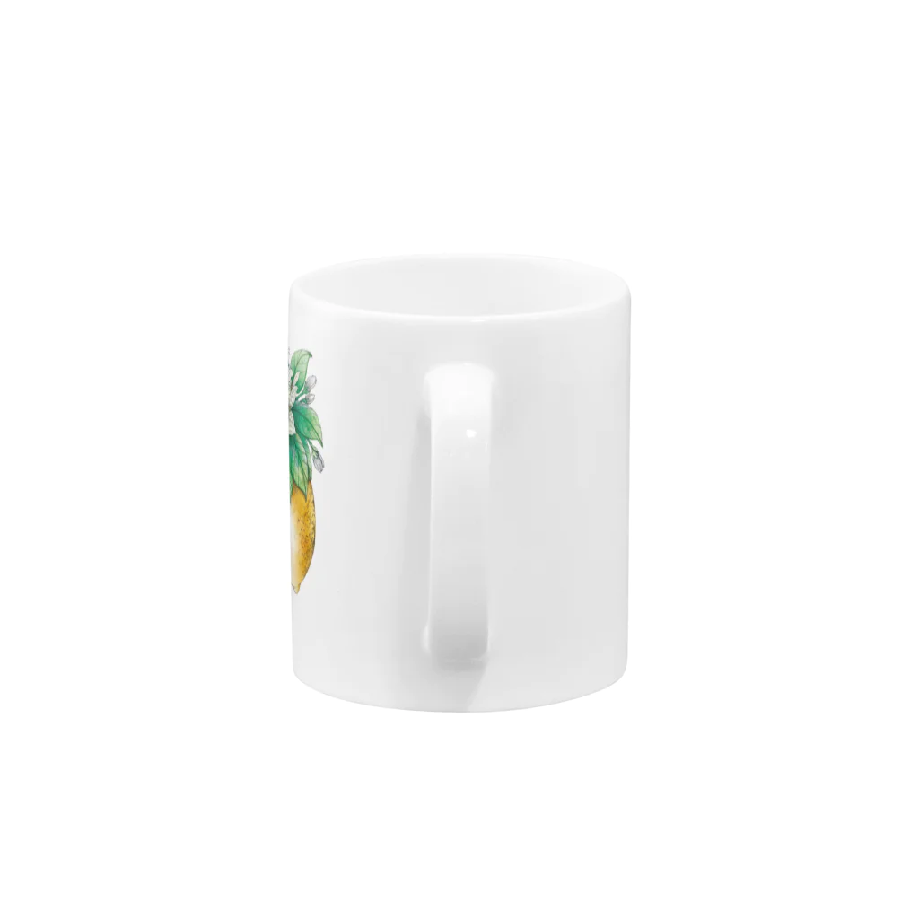 OMATSUの花と檸檬 Mug :handle