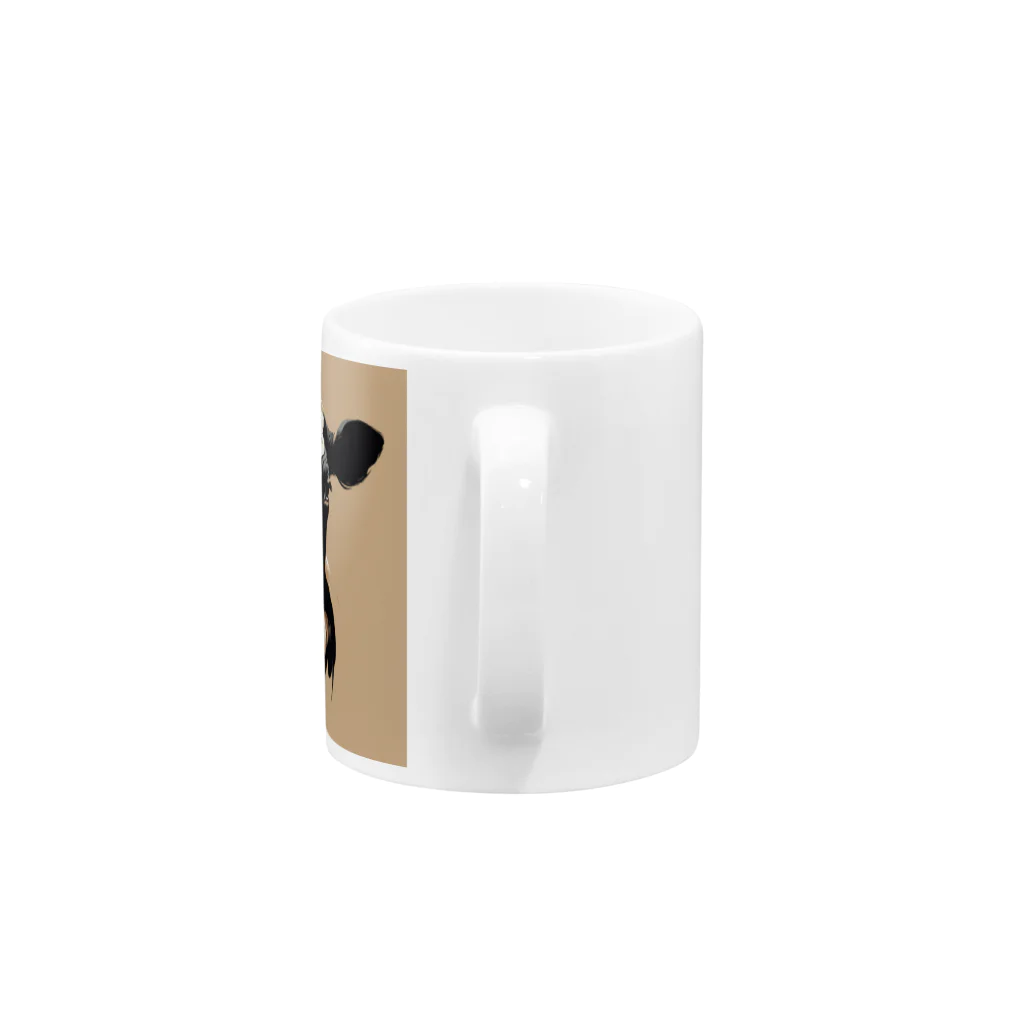 NUDE_PEU_IMPORTEのモダン　ホルスタインD Mug :handle