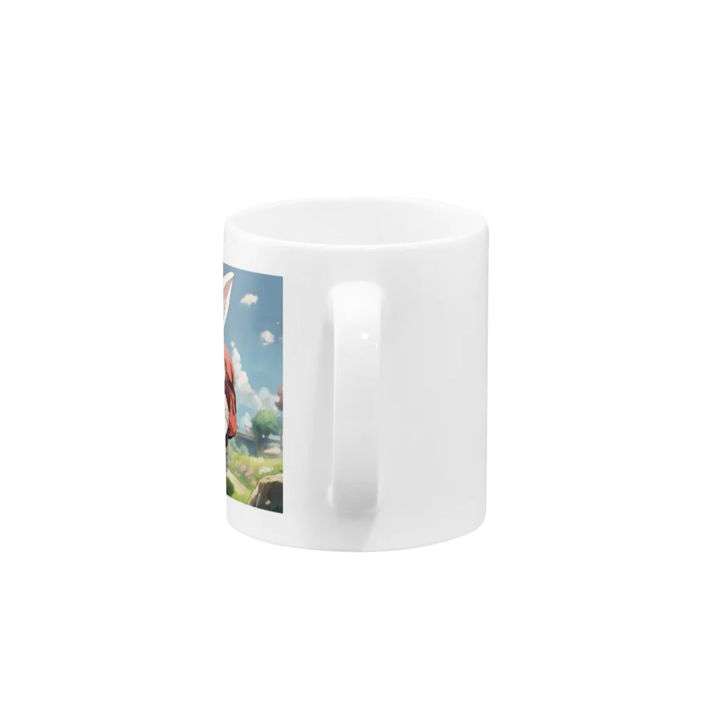 kawaiinekochanの可愛いウサギ Mug :handle