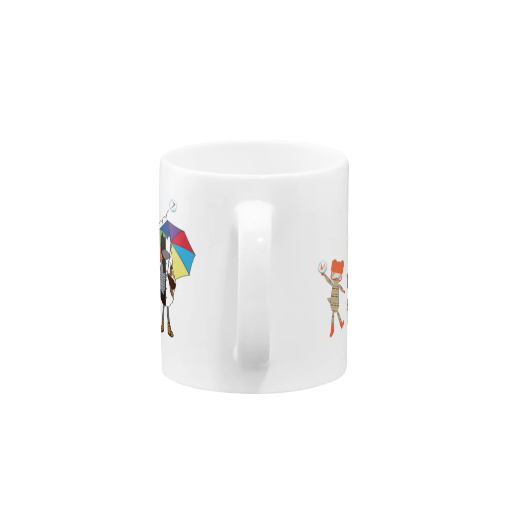 MolKaronのMolKaron７　雪玉７　ポーズ Mug :handle