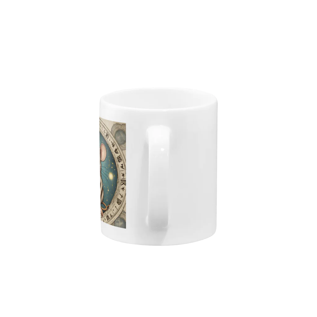 Yoshikoのクリエイトショップの１ばんのりのねずみくん Mug :handle