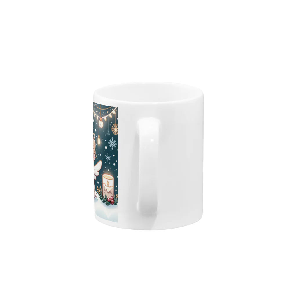 たまき工房の呑(どん)天使のクリスマスデフォルメ Mug :handle