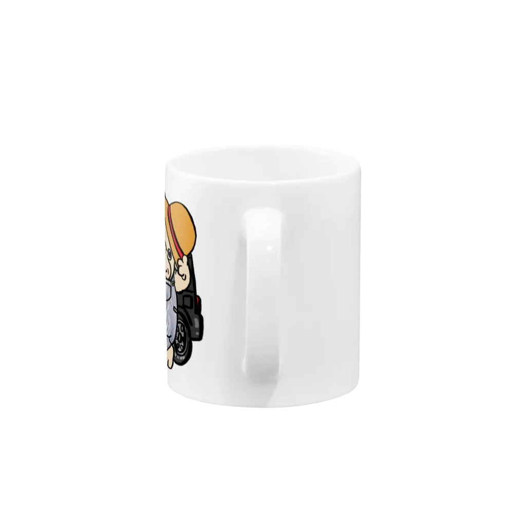 2216studioのアウトドア大好きフレブルちゃん Mug :handle