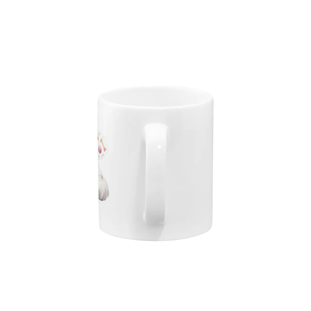 Lemon_teaのすやすやアニマル　日本スピッツ Mug :handle