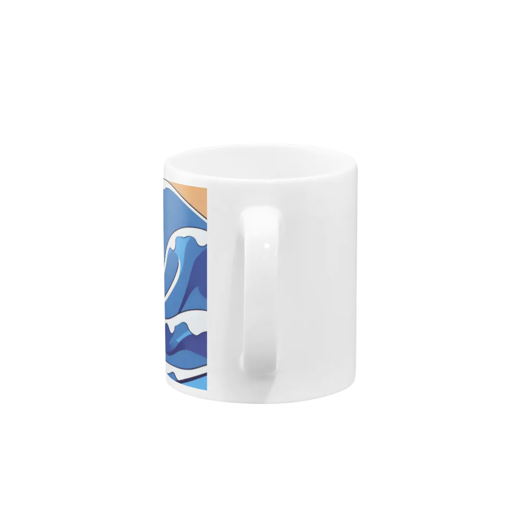 DOKONIDAの波と太陽　グッツ Mug :handle