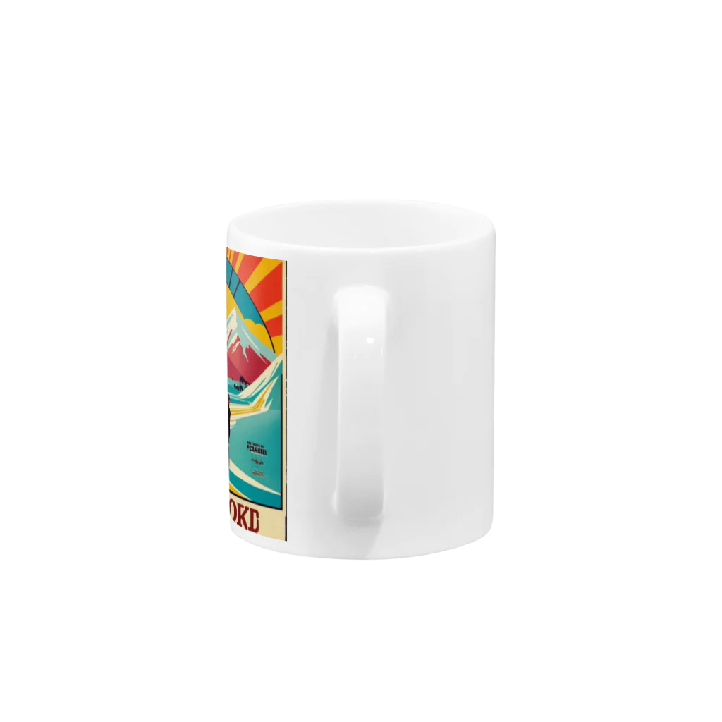 syaroronのアート的なスノーボーダー Mug :handle