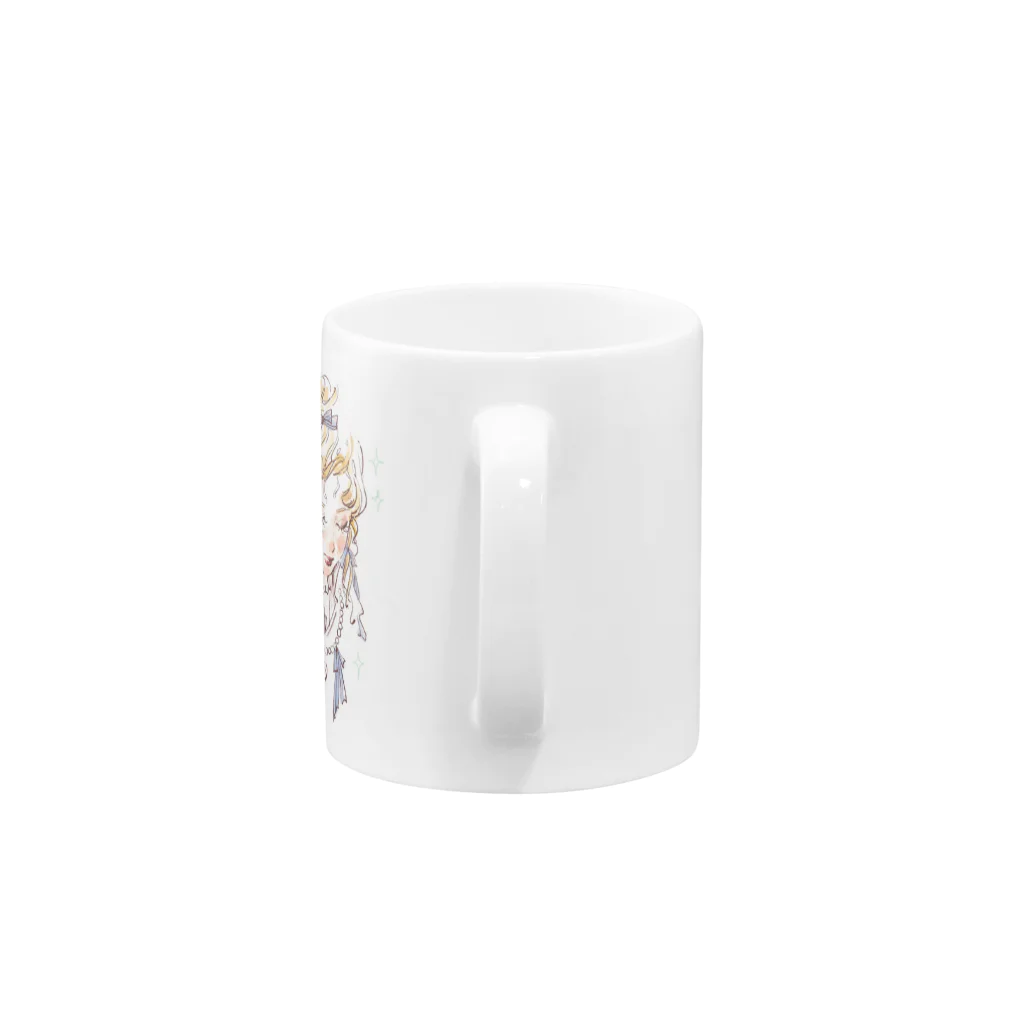 りんごあめの前髪カールの女の子 Mug :handle