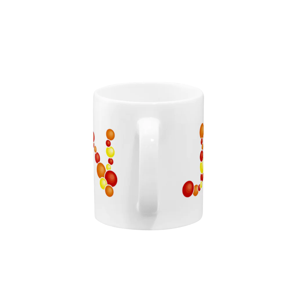 junichi-goodsのバルーン文字「JAPAN」（赤色系） Mug :handle