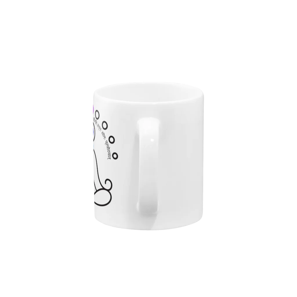 CyberArmadilloの月のガヤトリマントラ Mug :handle