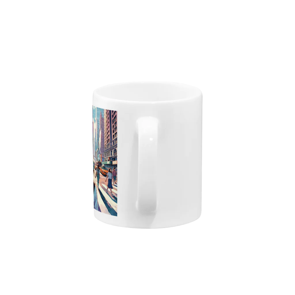 Artful Whiskersの一人旅の少女 Mug :handle