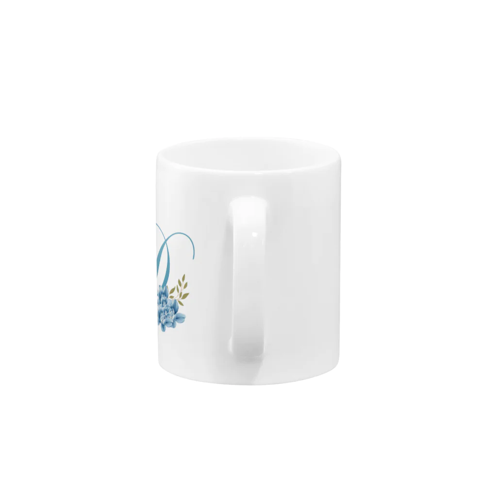 yukimayo’sの大人可愛いイニシャルグッズD Mug :handle