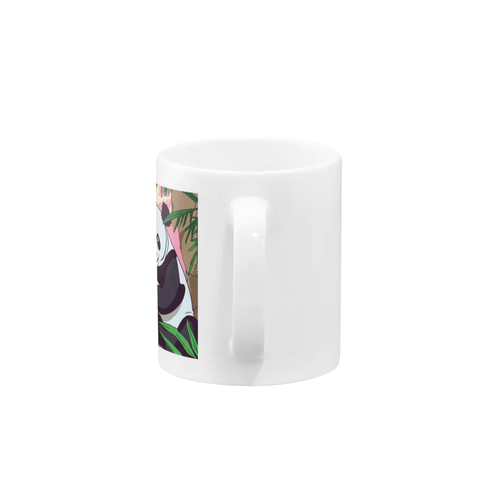 アニマルズの笹のパンダ Mug :handle