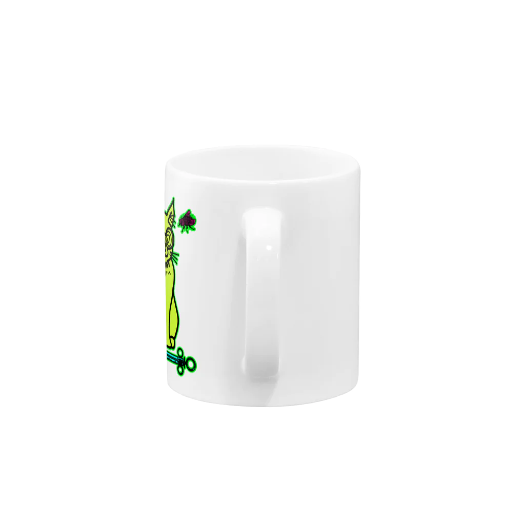 JINPIN (仁品)の待ちきれない猫 Mug :handle